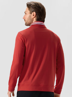 4-Way Stretch Ribbed 1/4 Zip Sweatshirt