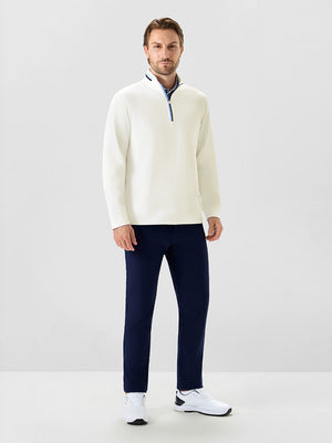 4-Way Stretch Ribbed 1/4 Zip Sweatshirt