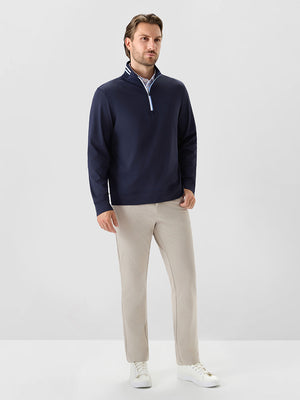 4-Way Stretch Ribbed 1/4 Zip Sweatshirt