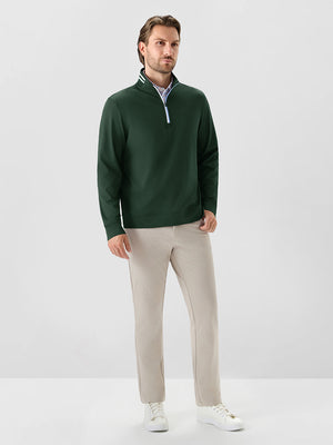 4-Way Stretch Ribbed 1/4 Zip Sweatshirt