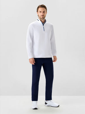 4-Way Stretch Ribbed 1/4 Zip Sweatshirt