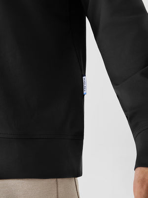4-Way Stretch Ribbed 1/4 Zip Sweatshirt