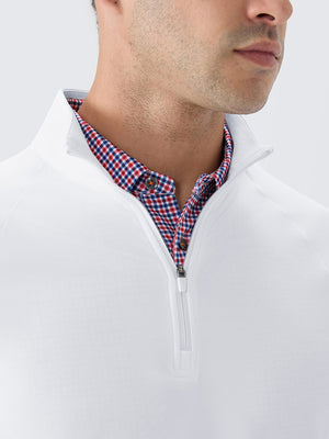4 Way Stretch Nylon Brushed Quarter Zip Sweatshirts